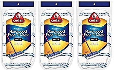 O-Cedar Hardwood Floor 'N More Microfiber Mop Refill (Pack of 3)