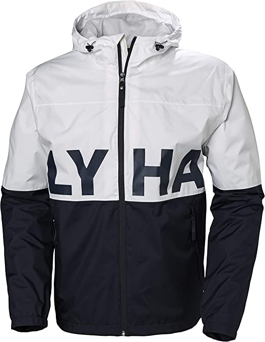 Helly Hansen Men's Amaze Waterproof Outdoor Rain Jacket with Hood, White, X-Large