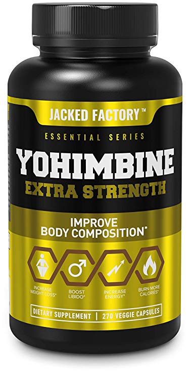 Yohimbine Extra Strength Supplement 2.5mg - Premium Yohimbe Bark Extract Supplement for Body Recomposition, Energy & More - Zero Fillers - 270 Non GMO Veggie Capsule Pills