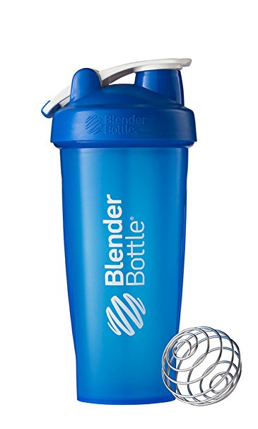 BlenderBottle Classic Loop Top Shaker Bottle, Blue/Blue, 28-Ounce Loop Top