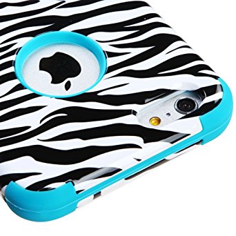 Apple iPhone 6 Plus / 6S Plus (5.5") Case, Kaleidio [Mybat TUFF] Impact Protective Dual Layer Hybrid Cover [Includes a Overbrawn Prying Tool & Stylux Stylus] [Zebra Pattern]