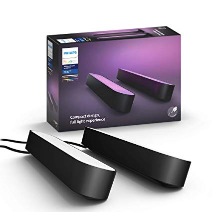 Philips Hue Play Colour Wall Entertainment Light, Double Pack, Black