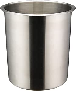 Winco 4.25 Quart Heavy-Duty Stainless Steel Bain Marie, NSF Listed