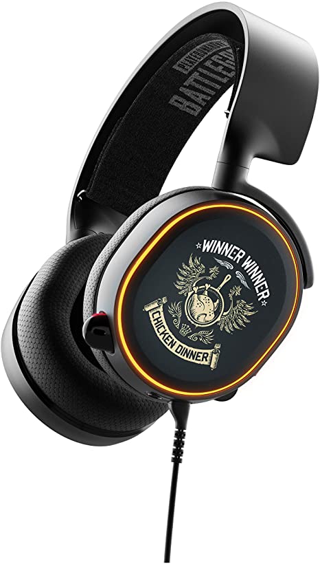 SteelSeries Arctis 5 PUBG Limited Edition - RGB Illuminated Gaming Headset with DTS Headphone:X v2.0 Surround - for PC and Playstation 4