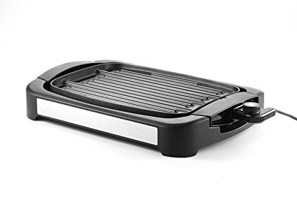 Grill Griddle,iGarden Indoor Electric Smokeless Cast-Aluminum Reversible Grill Griddle Combo- Water-Based Double-Layer Teflon Coating,1700 Watts, Non-Stick FDA Certification For Home Restaurant Party