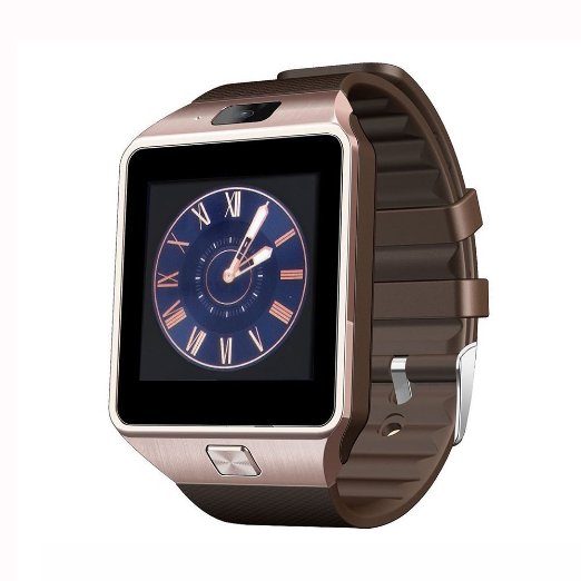 GOLDSTAR Bluetooth 30 Smartwatch 156 Inch Touch Screen Support SIM Card and TF Digital Android Smart Watch Men Women Sport Wristwatch for HTCSonySamsungLGMoto Smart Phone Gold