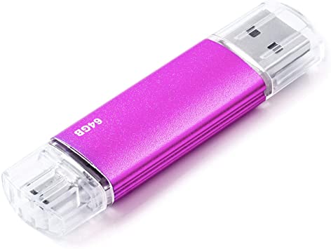 Micro USB Flash Drive 64G OTG Memory Stick for Android Smart Phone, VANSUNY USB Photo Stick Thumb Drive PenDrive for Tablets/Mac/Android Device, Jump Drive Pen Drive for PC (64GB, Pink)