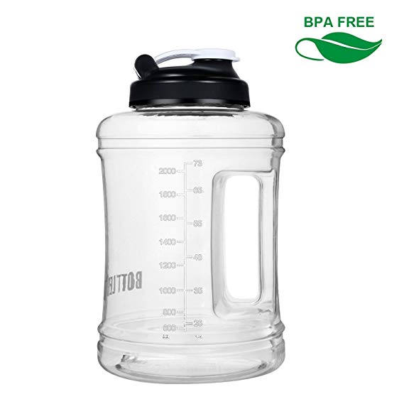 BOTTLED JOY Large Water Bottle 2.5L Portable BPA Free Leakproof Outdoor Camping Gym Water bottle Jug with Handle