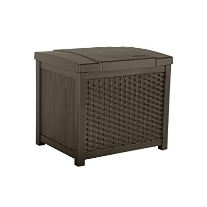 Suncast SSW900 Wicker Deck Box, 22 gallon