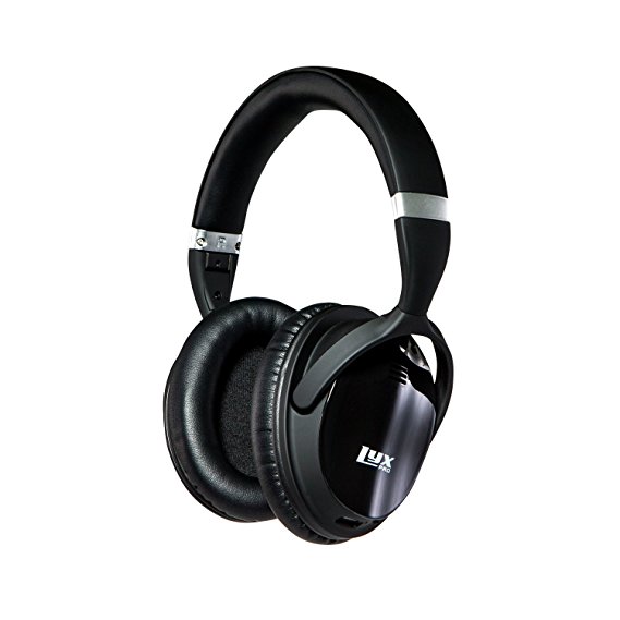 LyxPro HBNC-20 Noise Cancelling Bluetooth Headphones Wireless Comfort-Fit Headset w/ Over Ear Cushioning, Built-In Microphone, Volume Control, Noise-Cancelling Button & Micro USB Charging Cable