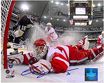 Signed Chris Osgood Photo - 8x10#1 Last Save 2008 Finals - Autographed NHL Photos