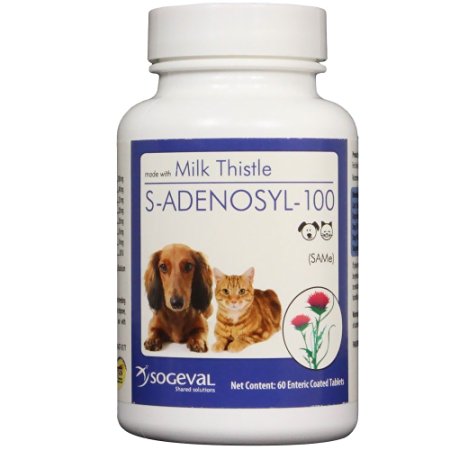 S Adenosyl 100 (SAMe) for Small Dogs and Cats 100 mg (60 tabs)