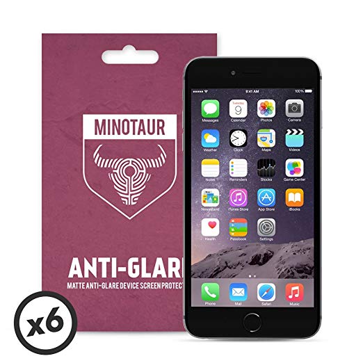 Apple iPhone 6 Plus/6S Plus Screen Protector Pack, Matte Anti Glare by Minotaur (6 Screen Protectors)