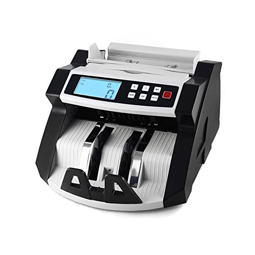 Aibecy Automatic Multi-Currency Cash Banknote Money Bill Counter Counting Machine LCD Display with UV MG Counterfeit Detector for EURO US Dollar AUD Pound