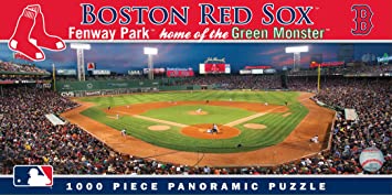 MasterPieces MLB Boston Red Sox Stadium Panoramic Jigsaw Puzzle,Fenway Park, Home of the Green Monster, 1000 Pieces