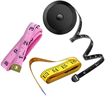 Ultima 3pc Double Scale Soft Tape Measure Set for Sewing, Quilting, Tailoring, Body Measurement & More