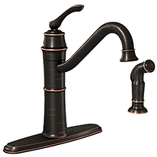 Kitchen Faucet Sngl Spray Brnz