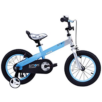 RoyalBaby Buttons Kid's Bike, Boy's Bikes and Girl's Bikes with training wheels, Gifts for children, 12-14-16 inch wheels, in 6 colors