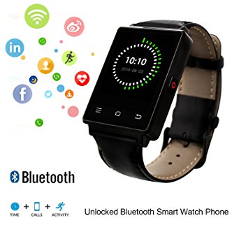 No.1 D6 Smart Watch Unlocked Cell Phone 3G WIFI Bluetooth Smartwatch With Heart Rate Monitor GPS Wrist Watch Compatible for Android 5.1,IOS