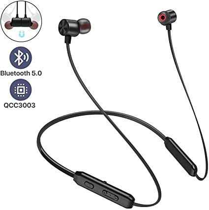 Bluetooth Headphones, Arespark Sports Wireless Headphones Bluetooth 5.0 Hi-Fi Stereo Deep Bass Sweatproof Earbuds w/Mic, 8-10H Playtime, IPX7 Waterproof Magnetic for Workout, Yoga, Gym
