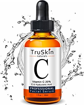 TruSkin Naturals Vitamin C Serum for Face, Organic Anti-Aging Topical Facial Serum with Hyaluronic Acid, 1 fl oz
