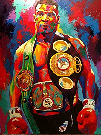 Fashion Home Decor Mike Tyson Boxer Boxing Sports Silk Fabric Cloth Wall Poster Vintage 24x32 Inch