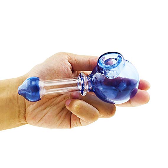 HAAC Glass 4.7 Inch Newest Handmade Sky Blue Style Pipe - GLȦSS Pipe
