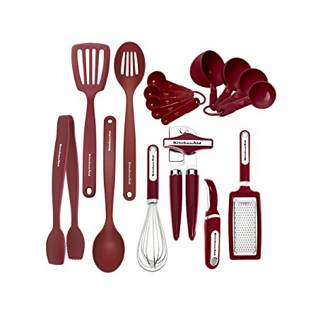 KitchenAid 17-piece Tools and Gadget Set, Red