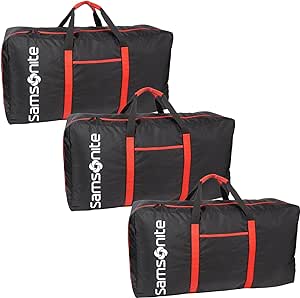 Samsonite Duffel Bag, Black, 3-Pack