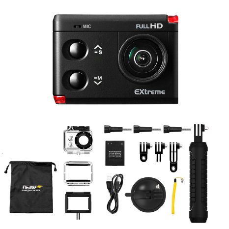 1080p Fullhd 60fps Wifi Action Camera Isaw Extreme Play Sony Sensor Ambarella A7 with 50m Waterproof