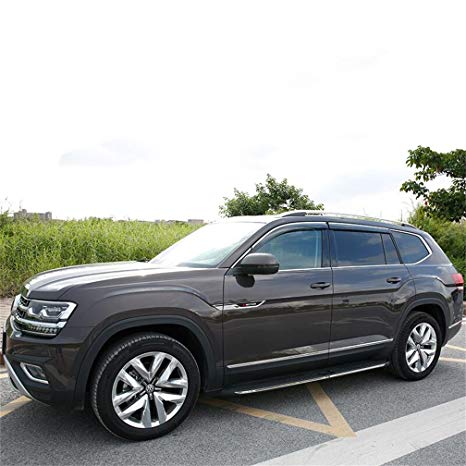 Vesul Updated Side Window Visor Rain Sun Deflectors Guard Vent Shade Fits on VW Volkswagen Atlas 2018 2019