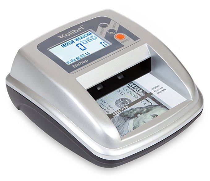 Kolibri Bishop 2-in-1 Counterfeit Money Detector and Bill Counter with UV, MG and IR Detection