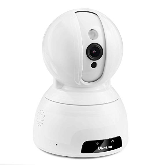 Vimtag CP2 HD WiFi Video Monitoring Camera, Pet/Baybe Monitoring,Plug/Play, Pan/Tilt with Two-Way Audio & Night Vision,Motion Detection