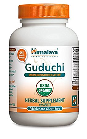Himalaya Organic Guduchi 60 Caplets for Immune & Sinus Support 700mg