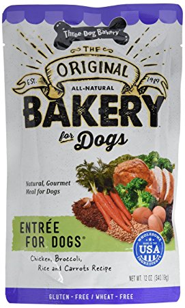 Three Dog Bakery Gracie's Gourmet Entrée for Dogs, 12 oz, 7/pack
