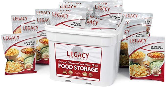 Gluten Free 25 Year Shelf Life Food Storage Supply - 120 Large Servings - 27 Lbs - Wise Emergency Survival Preparedness - Freeze Dried Meals