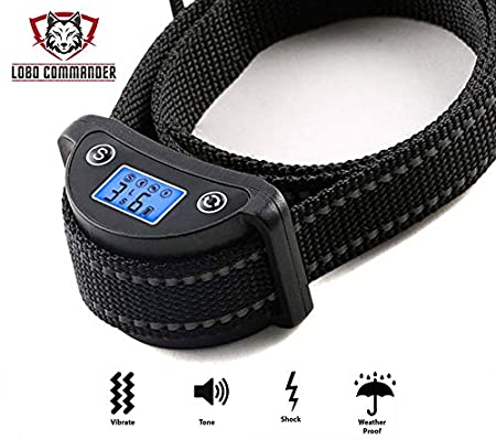 Lobo Commander [New for 2018] Rechargeable Mini No Bark Collar. Humane Anti Barking Collars Great for Small Medium or Large Dogs. Tone Vibration & Shock Corrections. Use with or Without Shock!