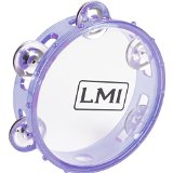 LMI Transparent Tambourine with Head Purple 15CM