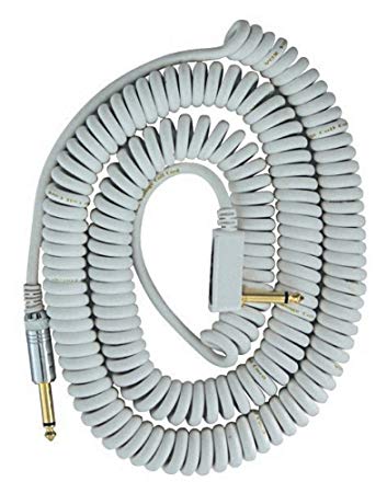 VOX VCC090WH Coiled Cable 29.5' with Mesh bag, White