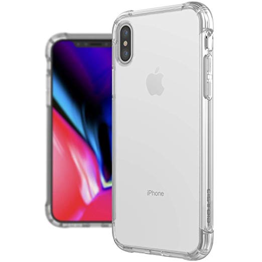 CISTOID Crystal Bumper Case for iPhone-Xs-Max-Case-Clear Shock Absorption Soft TPU Cover Case