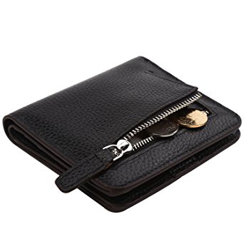 Dante Women's RFID Blocking Small Compact Bifold Leather Pocket Wallet Ladies Mini Purse with id Window