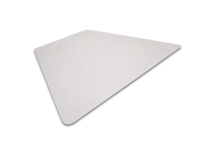 Cleartex Ultimat, Polycarbonate Corner Workstation Chair Mat, for Low/Medium Pile Carpets up to 1/2", 48" x 60" (FR1115023TR)