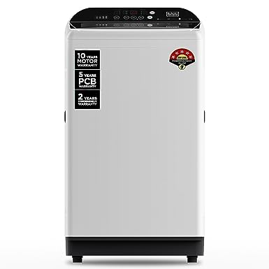 BLACK DECKER 7.5 Kg 5 Star Fully-Automatic Top Loading Washing Machine(2023 Model, BXWD01175IN, White, In-Built Heater, BLDC Motor Drive)