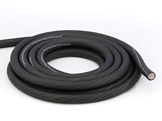 KnuKonceptz Kolossus Flex Kable 0 Gauge Power Wire Black OFC (Sold in 5 foot increments)