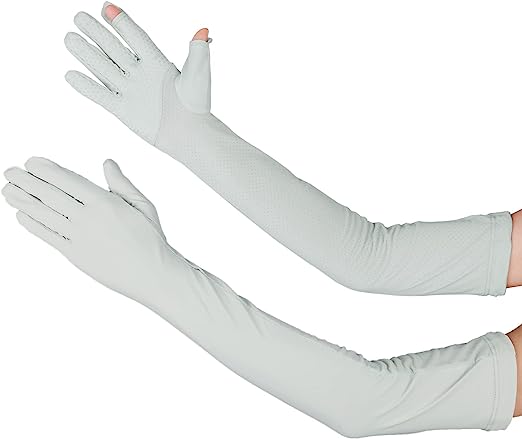 Women Long Sun Protection Gloves for Women Non-Slip Sunblock Driving Cycling Gloves UV Skin Protection Hands Cover