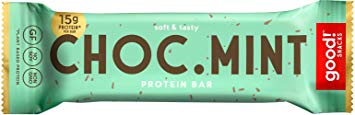 good! Snacks 15g Protein Plant Based Vegan Gluten Free Chocolate Mint Protein Bar. 12 Bars per Box