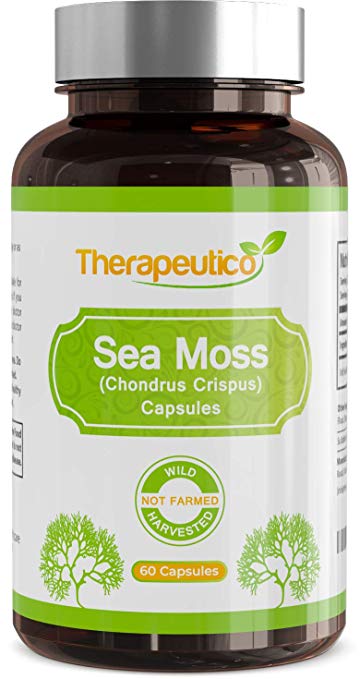 Sea Moss Capsules | Wild Harvested | 60 Veg Capsules | Full Spectrum | Chondrus Crispus | Premium Supplement | Vegan & Vegetarian