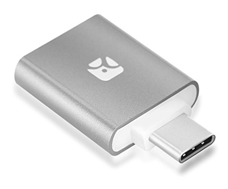 Dash Micro G3 Type-C: Mini MicroSD Card Reader with USB Type-C Plug, with keychain case, Gray, for Google Pixel, Nexus 6P/5X, Macbook 2015, LG G5, and others