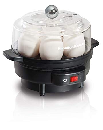 Hamilton Beach 25500 7 Egg Cooker with Built-In Timer and Poaching Tray Black