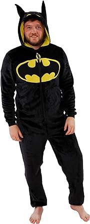 Batman Onesie | Mens Onesie Pajamas | DC Onsie for Adults | Sizes Small to XX-Large